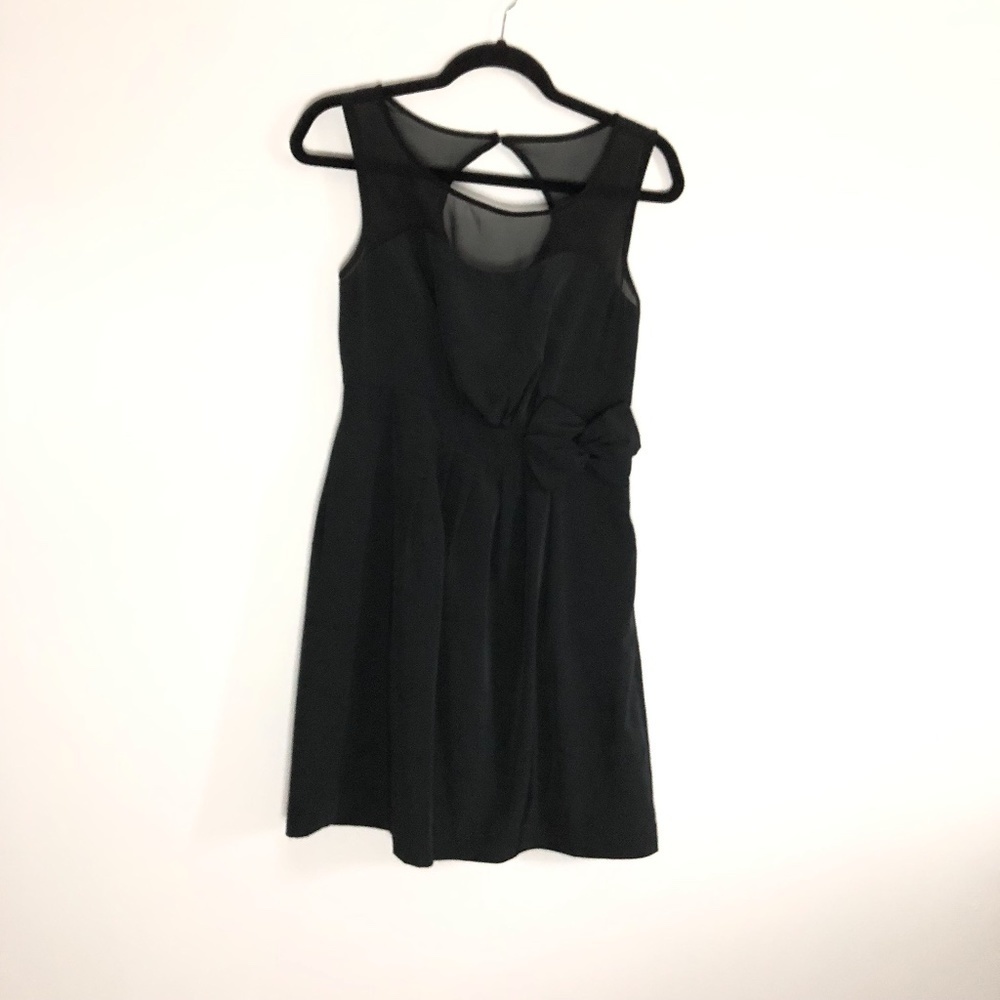 ELLE sleeveless sheer shoulder pocket dress 6